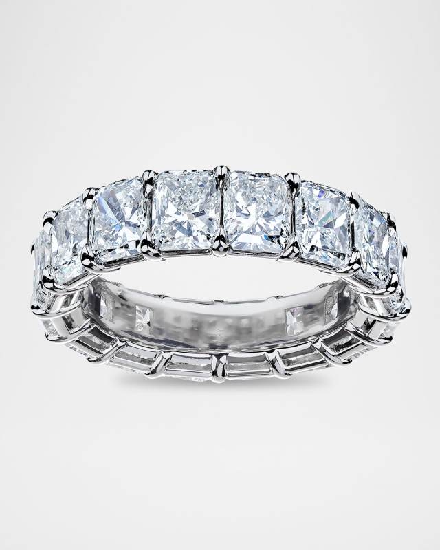 Platinum Radiant Diamond Eternity Band Ring